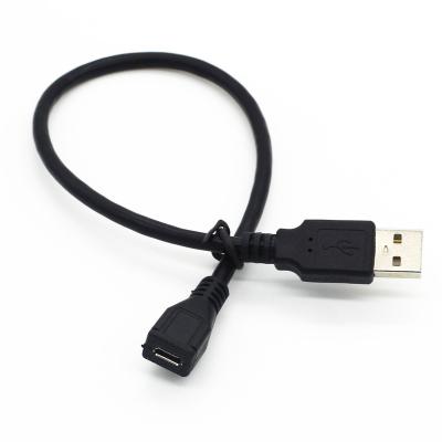 China MP3 / MP4 Player USB A Male To Micro USB Female Cable Convert Extension Cord 30cm for sale