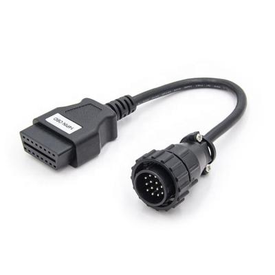 China Universal Truck Diagnostic Tool 14 Pin To 16 Pin OBD2 Adapter OBD Convert Cable For Benz Diesel Truck Sprinter Van for sale