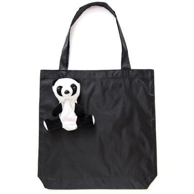 China Design Reusable Hair Doll Shape Panda Reusable Shopping Bag Foldable Packaging for sale