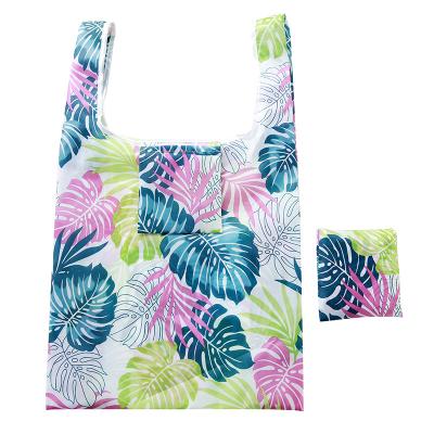 China Eco-Friendly/Recycle/Large Reusable Tote Reusable/Durable Custom Grocery Bags With Printing Pocket For Women Men Duty Polyester Fabric Washable Foldable Cloth for sale