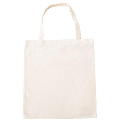 China Reusable High Quality Pure Color Fashion Tote Cotton Canvas Organic Tote Shopping Bag for sale