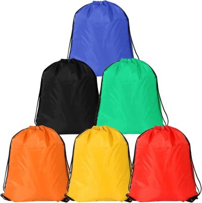 China Waterproof custom outdoor sports draw belt travel unisex simple lightweight fitness waterproof nylon drawstring backpack for sale