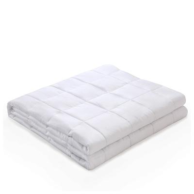 China Whosale Factory Direct High Quality Knitted White Weighted Blanket PORTABLE For Adult Cooling Weighed Blanket 15lbs for sale