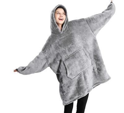 China PORTABLE Hoodie Free Oversized Long Plush Blanket Design Free Sample Covering Hoodie Ultra For Adult for sale