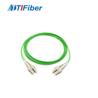 China SC-SC Optic Fiber patchcord/pigtail Multimode OM5 50/125um Duplex 2.0 patch cord with PVC/LSZH Materials for sale