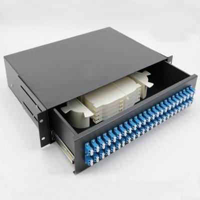 China FTTH 12 24 48 96 144 Port Glasfaser-Patchfeld Telekommunikation 19-Zoll-Rackmontage zu verkaufen