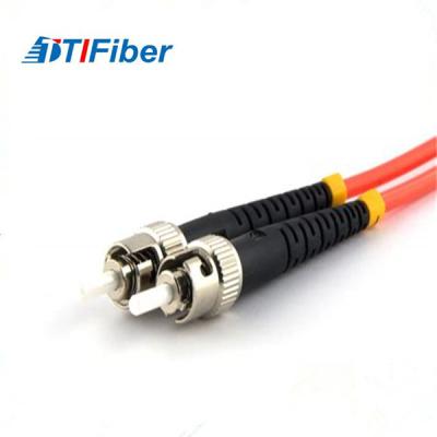 China ST To ST Fiber Optic Patch Cord Multimode Duplex 1m 3.28ft 50/125um OM2 Multi Colors for sale