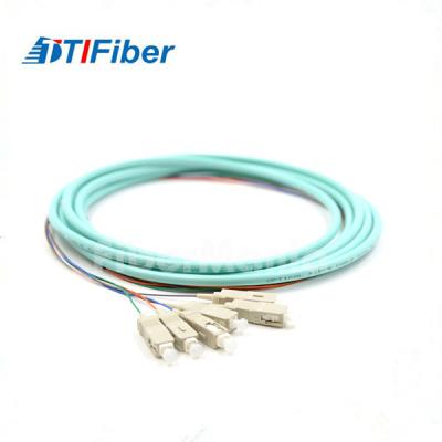 China Custom Various Type Fiber Optic Pigtail LC/SC/FC/ST OM3 Multimode for sale