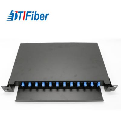 China Verschiebbare Art Sc-Adapter des Faser-Optikschalttafel-Beendigungs-Kastens Kern FTTH 12 zu verkaufen