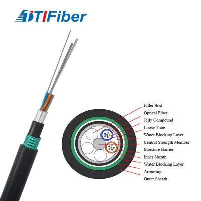 Cina Fibra - fibra del cavo ottico GYTA53 - cavo a fibre ottiche sepolto diretto della metropolitana del centro del cavo ottico 4 in vendita