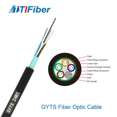 China 4 8 12 24 usos al aire libre unimodales Gyta Gyts Gyxtw del cable de fribra óptica de 48 bases en venta