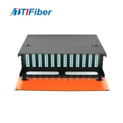 China MPO TO LC 144 Core Fiber Optic Distribution Box 3U ODF Rack Mount for sale