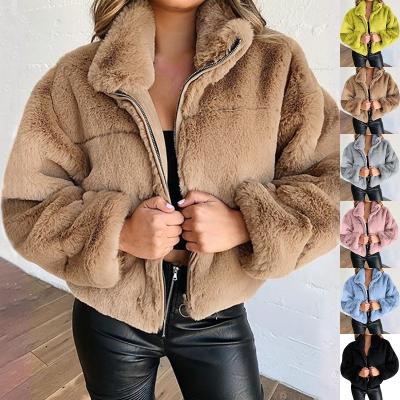 China 2021 Plus Size 5XL Winter Warm Fluffy Fuzzy Teddy Jacket For Women Cardigan Zipper Fox Fur Coats Plush QUICK DRY Thermal Jack Cardigan for sale