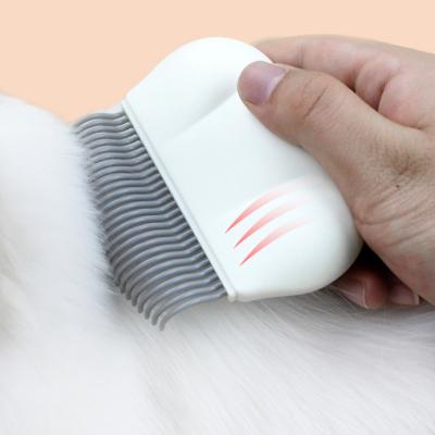 China Viable Shell Shaped Handle Pet Massage Cat Comb Brush for Cat Kitten Removal Loose Hair Grooming Shedding Cleaning Comb for sale