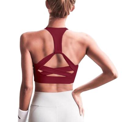 China High Quality Custom Made Logo Wholesale Breathable Printed Bra Yoga Fitness Top Sports Wear Women Yoga Sports Bra for sale