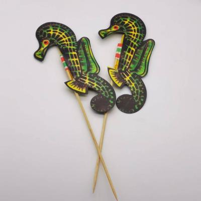 China Hot Products Cartoon Seahorse Shape Graduation Handmade Tending Bulk Cake Toppers High Quality for sale