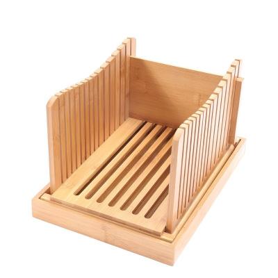 China Foldable And Compact Bamboo Bread Slicer Manual Bread Slicer Sustainable Eco Friendly Bamboo Bread Slicer for sale