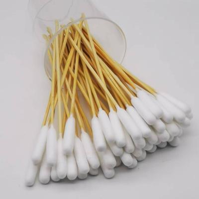 China Teeth Cleaning Single Handle Sterile Single Long Ear Head Manufacturer Selling Style Medical Cotton Swabs for sale