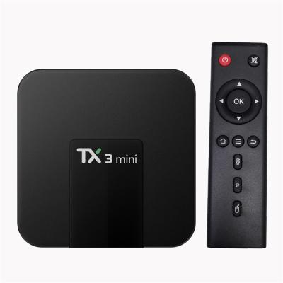 China OED/ODM SUPPORT Android TV Box Cheapest Price Android TV Box Amlogic S905W TX3 Mini TV Box 2GB 16GB Time Display Cheap Android TV Box for sale