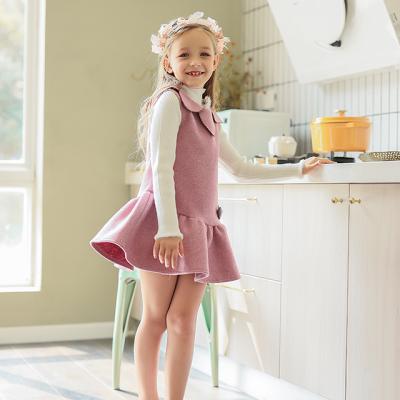 China 2021 sale baby children's clothing high quality warm breathable solid color sleeveless dress for sale