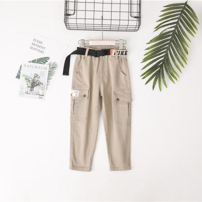 China Fashion Kids Boys Pants Khaki Anti-pilling Cargo Pants High Quality Cotton Baby Boys Casual Trousers for sale