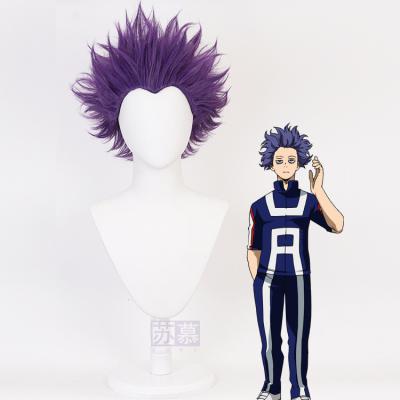 China Funtoninght Silky Straight Wave Rose Net My Hero Academia Cosplay Wigs Shinso Hitoshi Purple Cosplay Wigs For Halloween Parties for sale