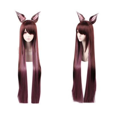 China Funtoninght Gradient Wave Melantha Cosplay Wigs Long Hair Silky Straight Brown-Purple Cosplay Wigs Arknights For Party Cosplay Activities for sale