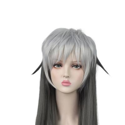 China Funtoninght Silky Straight Cheapest Price Wave Arknights Cosplay Wigs Color Mixed Lappland Cosplay Wigs For Halloween Parties for sale