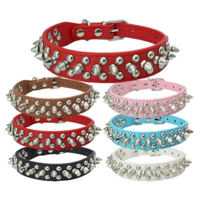 China Amazon JEWELED Best Selling Cool New Design Adjustable Dog Collar With Rivet for sale