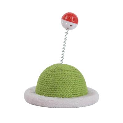 China Hot Selling Viable Cat High Interactive Toy Scratcher Ball Scratching UFO Shaped Pole for sale