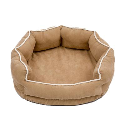 China Waterproof Washable Durable Oxford Corduroy Memory Foam Anti-Slip Bottom Dog Bed Sofa for sale