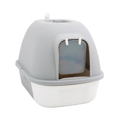 China Hot Selling Viable Large Easy Clean Cat Litter Box Toilet With Handle And Door Scoop for sale