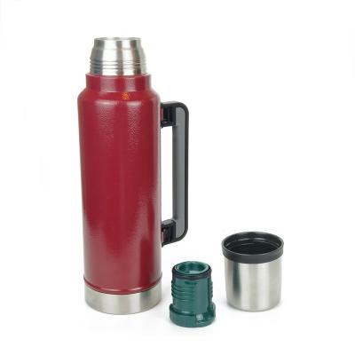 China 1.9L Double Wall 8/18 Stainless Steel Portable Outdoor Insulated Thermos Vacuum Camping Flask Travel Viable Insulated Kettle With Fold Handle for sale