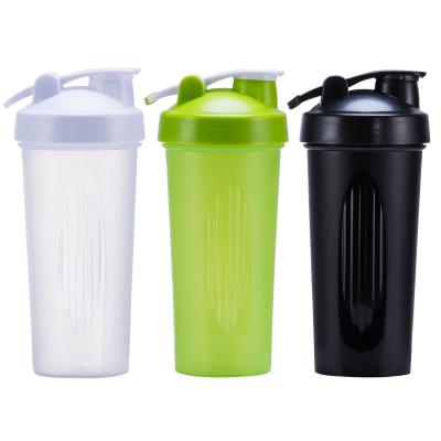 China Party Home Office Hot Selling Camping Wide Mouth Sports Transparent Plastic Water Bottle Gym Drinkware BPA Free Protein Shaker With Handle for sale