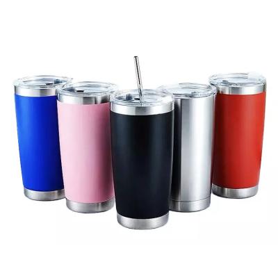 China Factory Customized Viable Vacuum Tumbler 8/18 Stainless Steel Beer Wine Mug Travel Eco-Friendly Classic Coffee Mug With Leakproof Lid for sale