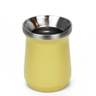 China Modern Design 18/8 Stainless Steel Coffee Mug Vacuum Durable Viable Insulated Yerba Mate Tea Cup Handheld Beer Tumbler for sale