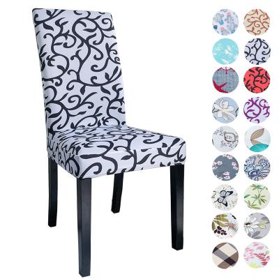 China Durable Hot Selling Elastic Spandex Stretch Office Wedding Hotel Room Chair Removable Dining Chair Cover for sale