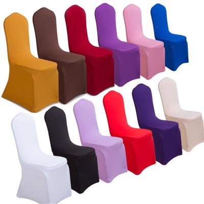 China Durable Polyester Spandex Stretch Event Party Wedding Decoration Chair Cover Banquet Hotel Spandex Chair Covers for sale