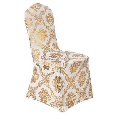 China Durable Wholesale Universal Stretch Chair Cover Wedding Banquet Event Meeting Hot Stamping Spandex Chair Covers for sale