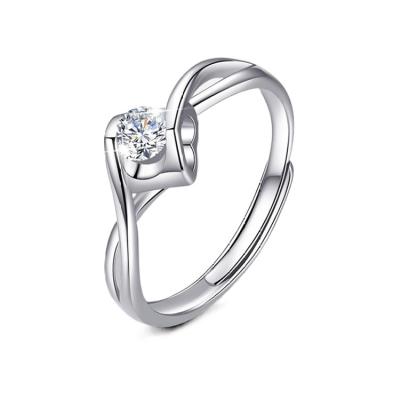 China FASHIONABLE Hot Selling Heart Shaped Anniversary Ring For Ladies Christmas Gift of 2021 New S925 Sterling Silver for sale