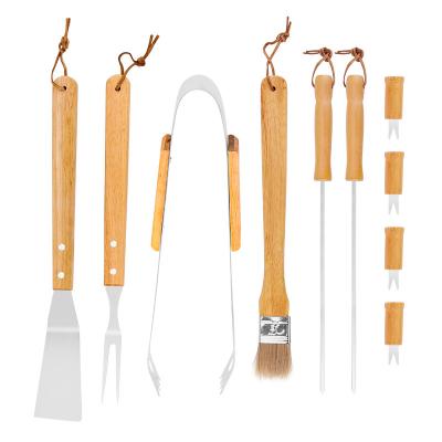 China Easily Cleaned Woodland BBQ Accessories Grilling Tools Stainless Steel BBQ Tools Grill Tool Kit for sale