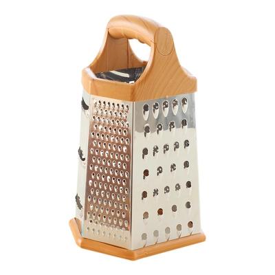 China New Arrival Stocked Kitchen Stainless Steel 6-Sided Box Grater Cheese Vegetable Slicer Hot Selling for sale