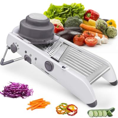 China 18 Viable Types Stainless Steel Adjustable Multifunctional Manual Cutter Mandoline Slicer Vegetable Grater Julienne Sl for sale