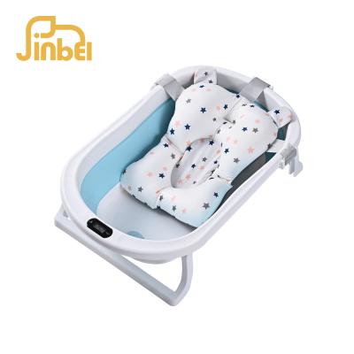 China 0-3 Years Portable Plastic Baby Bathtub Kids Folding Bathtub With Temperature Display for sale