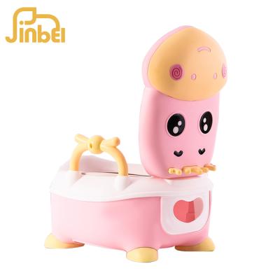 China Portable PP+PVC/PU Shape Baby Fawn Plastic Potty Chair With Raised Toilet Seats for sale