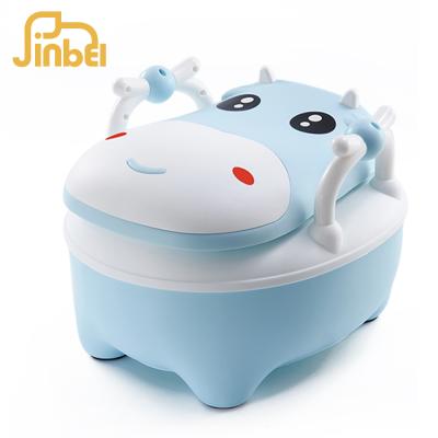 China 90 Degree PP+PVC/PU Flip Cover Kids Potty Training Seat Portable Baby Potty for sale