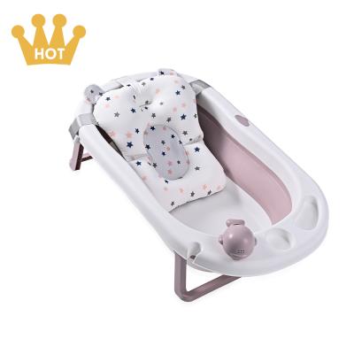 China 0-3 Years Foldable Portable Plastic Bath Tub Newborn Baby Bathtub for sale