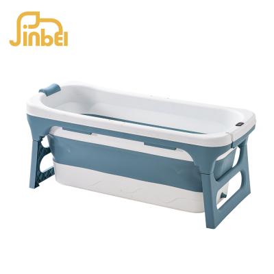 China 1.2m Portable Adult Plastic Bathtub Stocked Foldable Tub PP+TPE With Lid for sale