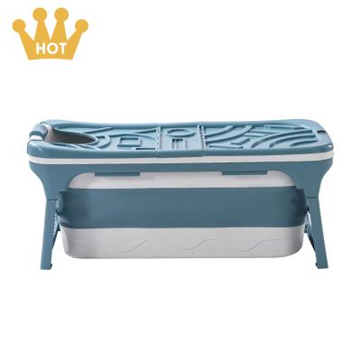 China Stocked Big Deep Collapsible Bathtub Adult Rectangular Plastic Tub for sale