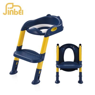 China Foldable PP+PVC/PU pp toddler toilet baby step potty seat ladder online for sale